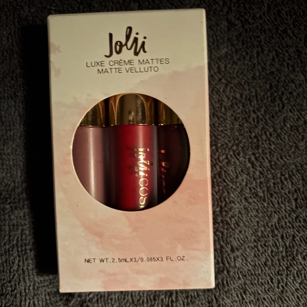 Luxe Crème Mattes Lipstick Set - Red, Pink, Purple
